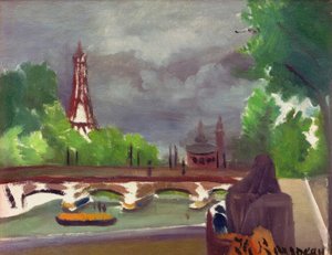 Sketch, View of the Eiffel Tower and the Trocadéro by Henri Rousseau