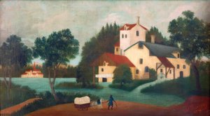 The Team in Front of the Mill by Henri Rousseau