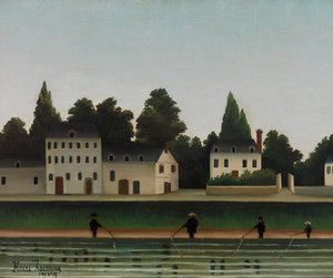 Landscape and Four Fishermen