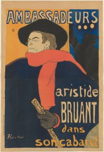 Ambassadeurs: Aristide Bruant by Henri de Toulouse-Lautrec