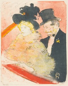 At the Concert by Henri de Toulouse-Lautrec