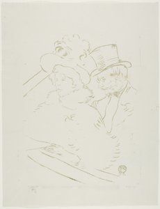At the Concert by Henri de Toulouse-Lautrec