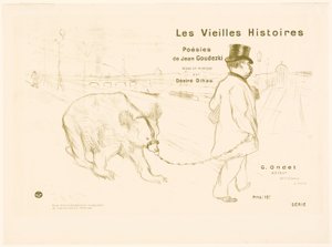 Cover and Frontispiece to Les Vieilles Histoires by Henri de Toulouse-Lautrec