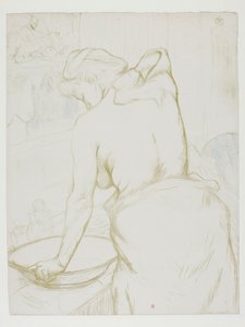 Elles: Woman Washing by Henri de Toulouse-Lautrec