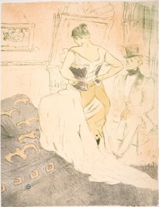 Woman in Corset, Conquest of Passage by Henri de Toulouse-Lautrec