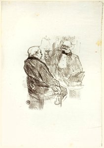Georges Clemenceau and the Optometrist, Mayer, from Au Pied du Sinaï by Henri de Toulouse-Lautrec
