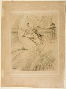 In Bed by Henri de Toulouse-Lautrec