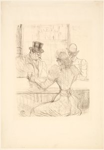 In the Picton Bar (American Bar), rue Scribe by Henri de Toulouse-Lautrec