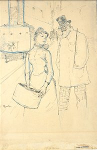 In the Street by Henri de Toulouse-Lautrec