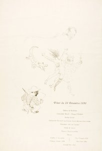 The Crocodile, Menu by Henri de Toulouse-Lautrec