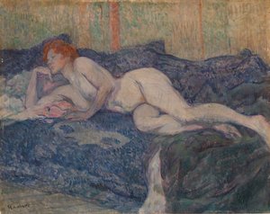 Nude Lying on a Couch by Henri de Toulouse-Lautrec