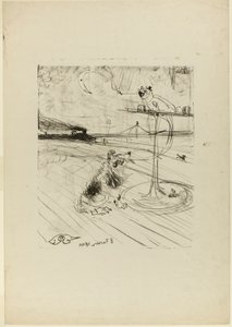 The Dog and the Parrot by Henri de Toulouse-Lautrec