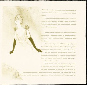 Yvette Guilbert by Henri de Toulouse-Lautrec