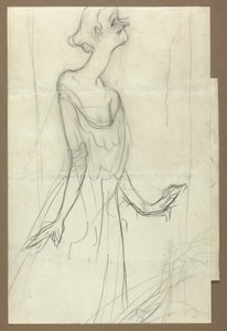 Yvette Guilbert Singing by Henri de Toulouse-Lautrec