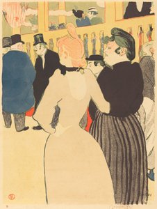 At the Moulin Rouge, la Goulue and Her Sister by Henri de Toulouse Lautrec