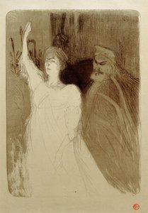 Bartet and Mounet-Sully in Antigone by Henri de Toulouse Lautrec