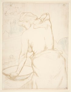 Woman at Her Toilette, Washing Herself, from the Series Elles