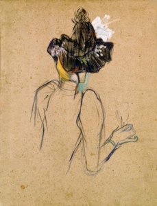 Jane Avril Seen from Behind by Henri de Toulouse Lautrec