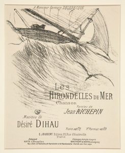 The Sea Swallows - Cover sheet for printed musical composition (poem by Richepin set to music by Dihau)
