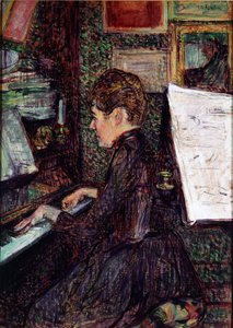 Miss Dihau on the Piano