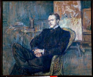 Portrait of Paul Leclerq, Founder of the Revue Blanche. Painting by Henri Toulouse Lautrec
