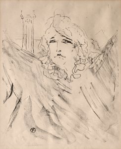 Portraits of Actors and Actresses: Thirteen Lithographs: Sarah Bernhardt, 1898 by Henri de Toulouse Lautrec