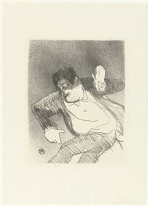 Portrait of Comedian Caudieux Dancing in Petit Casino by Henri de Toulouse Lautrec