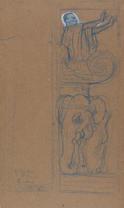 Preliminary Design for the Playbill to Le Chariot de Terre Cuite, 1894