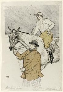 The Jockey Going to the Post by Henri de Toulouse Lautrec