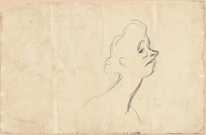 Yvette Guilbert (recto) Three-Quarter Length Study of Yvette Guilbert (verso)