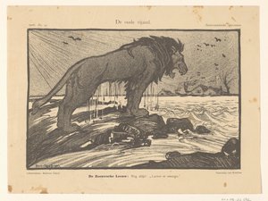 Satirical Print on the Storm Flood of 1906 by Henricus