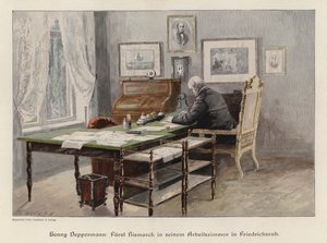 Otto von Bismarck in His Study at Friedrichsruh, Germany by Henriette Deppermann