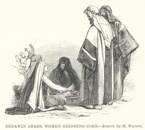 Bedouin Arabs, Women Grinding Corn by Henry (after) Warren