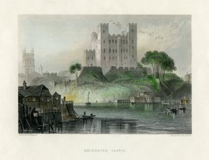 Rochester Castle, Kent, Mid 19th Century by Henry Adlard