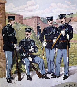 U.S. infantry full dress 1902-07 armed with U.S. magazine rifle model 1903 by Henry Alexander (after) Ogden