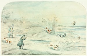 Hunt Crossing Stream Shooting Ducks