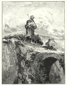 Bridge without a parapet over the Jordan by Henry Andrew Harper