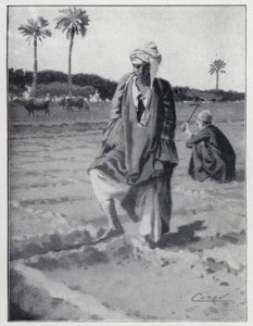 Watering with the foot at Gizeh, Egypt by Henry Andrew Harper