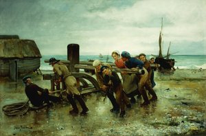 Hauling a Ship by Henry Bacon