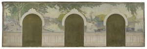 Sketch for Asnières Town Hall: The Seine at Clichy Bridge by Henry Bouvet