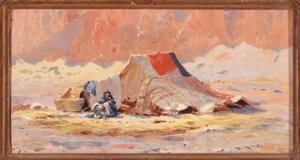 Arab tent in the desert at Blidah