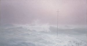 The Cross in the Mist, Brittany by Henry Brokman Knudsen