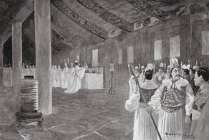 Removing a Tablet from a Confucian Temple by Henry Charles Seppings Wright