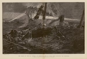 Rescuing the Drowning during the Wreck of SS Utopia, Gibraltar by Henry Charles Seppings Wright