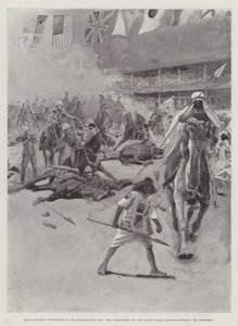 Royal Military Tournament at the Agricultural Hall, the Carabineers and New South Wales Lancers dispersing the Dervishes by Henry Charles Seppings Wright