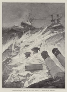 The Naval Manoeuvres, View of the Bow of HMS Repulse in a Head Sea off the Irish Coast by Henry Charles Seppings Wright