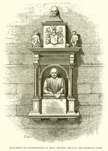 Monument to Shakespeare in Holy Trinity Church, Stratford-on-Avon by Henry Courtney Selous