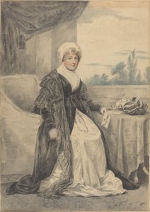 Woman Seated at a Table, Holding a Letter by Henry Edridge