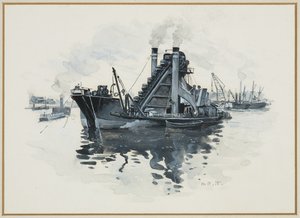 A Dredger in Salford Docks