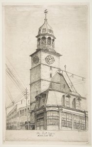 The Post Office, Middle Dutch Church, from "Scenes of Old New York" by Henry Farrer